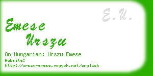 emese urszu business card